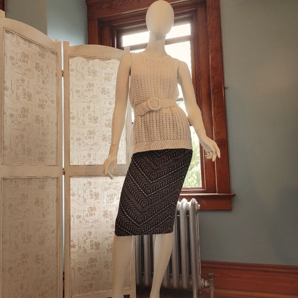 Cotton Crochet sleeveless White Summer Sweater Top GAP M - Picture 2 of 13